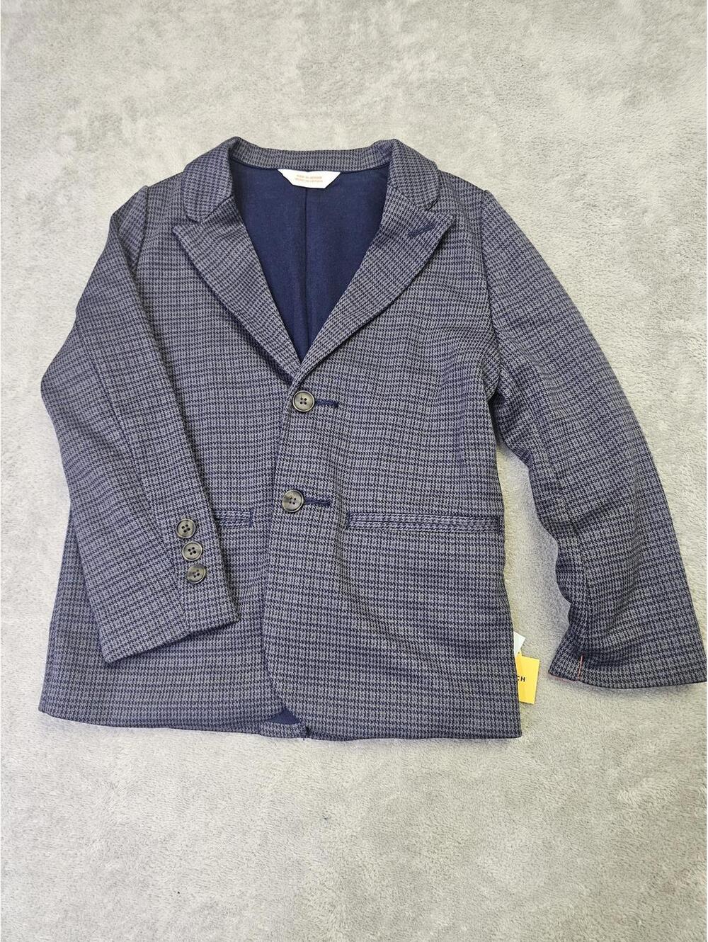 Brand New Cat and Jack Boys Blazer - Navy Houndstooth Size 4